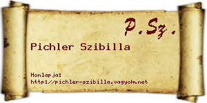 Pichler Szibilla névjegykártya